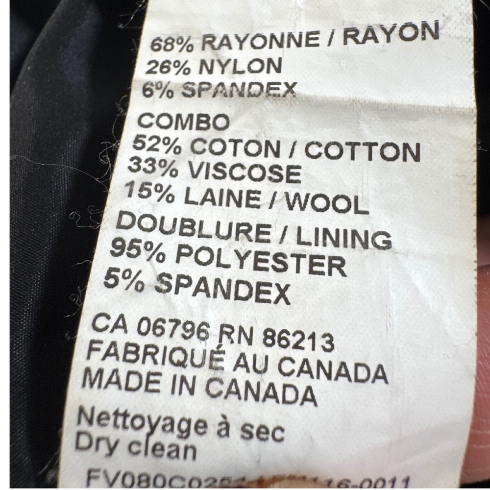 TRISTAN Black Red Colorblock Tweed Mini Skirt Women's Size 2 Made in Canada - Picture 6 of 8